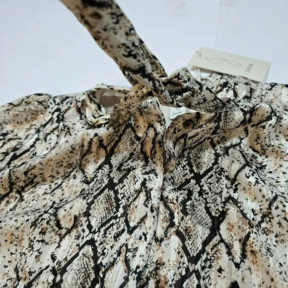 Joie Womens Python Print Long Sleeve Blouse shirt Boutton down size XL - Picture 12 of 16